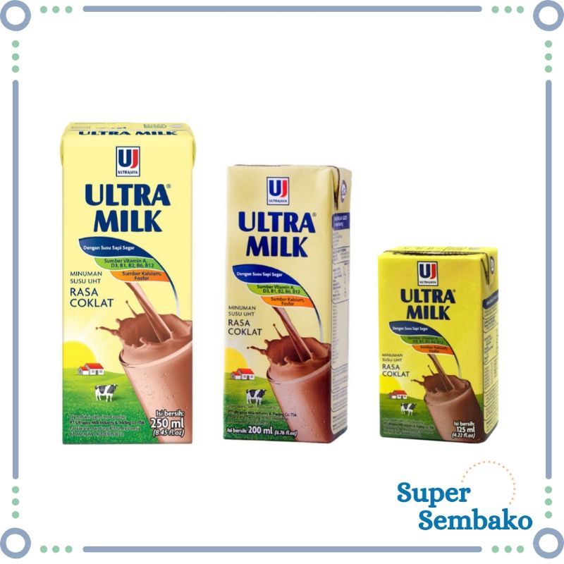 

SUSU ULTRA UHT KEMASAN RASA COKLAT 125ml 200ml 250ml