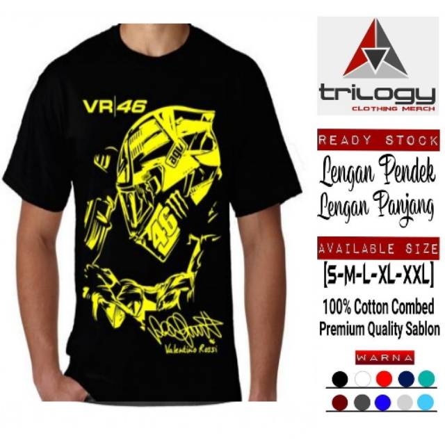 Kaos Baju Racing Valentino Rossi Vale 46 Kaos Motogp Kaos Motor Keren Lazada Indonesia