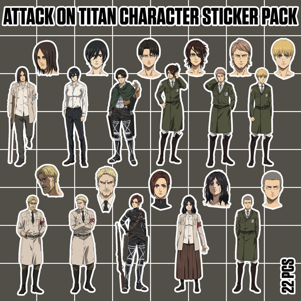 

STICKER ANIME ATTACK ON TITAN / STIKER CHARACTER AOT / STIKER ATTACK ON TITAN / STIKER AOT MURAH