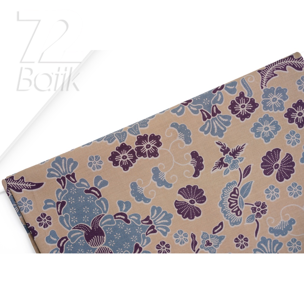 KAIN BATIK PREMIUM Bahan Katun Motif Kembang Kincir Warna Cream 722449 Cap 72 Jarik Jarit Samping Kebat Panjang Batik Katun Modern Premium Bahan Seragam Batik Pernikahan Kantor Keluarga Murah Kamen Jadi Batik Bali Lembaran