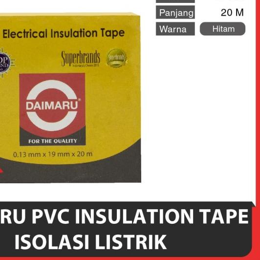 

☝ Daimaru PVC Insulation Tape Isolasi Listrik 19 mm x 20 meter ○