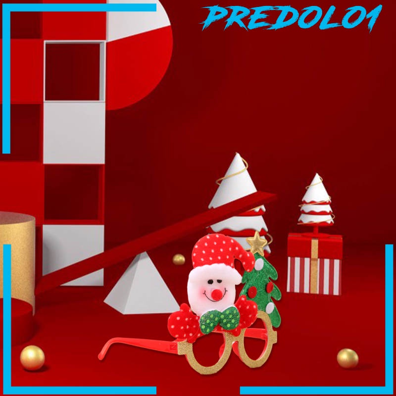 (Predolo1) Kacamata Frame Pc Tema Natal Untuk Properti Foto / Cosplay Anak