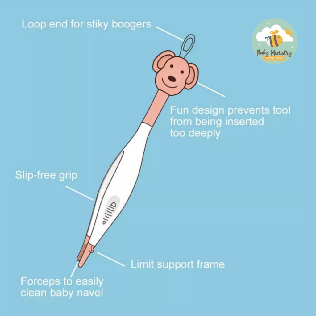 OOGIEBEAR / BOOGER TOOL  - Pembersih Hidung dan Telinga Bayi / oogie / Pembersih Telinga Bentuk / korek hidung bayi / korek telinga bayi/ BABY Ministry / babyministry / baby.ministry / x-kids better booger tool