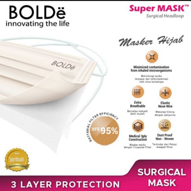 Bolde Super Mask Headloop Isi 50