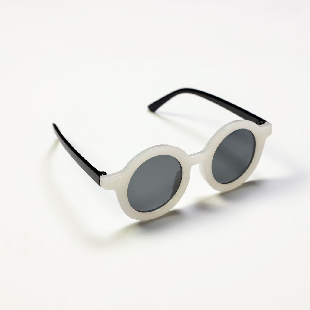 BDOSTORE | Kacamata Anak Balita O Bulat | 0 - 12 Bulan-White Transparent