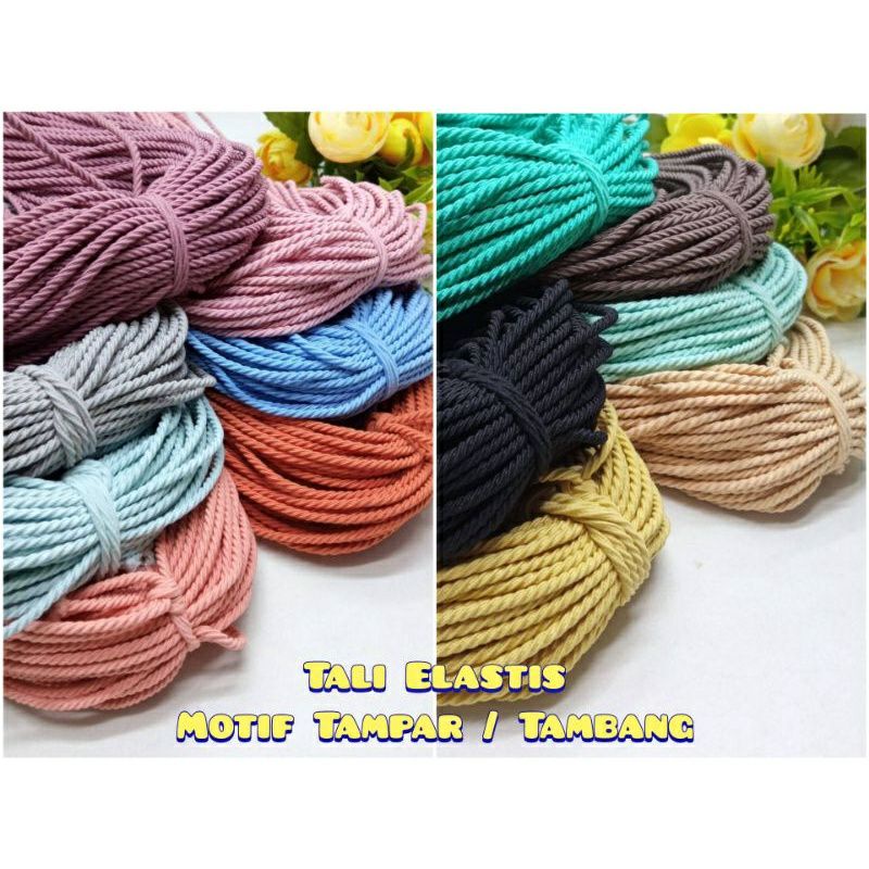 tali elastis tali warna tali tampar Bahan Strap Masker