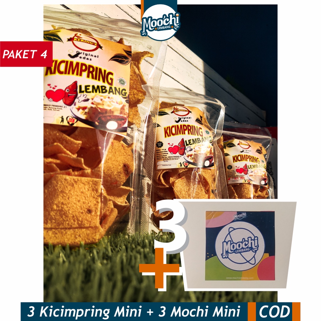 Hemat - 3 Kicimpring Lembang dan 3 Mochi Mini Milky - Makanan khas Jawa Barat - Cemilan Bandung