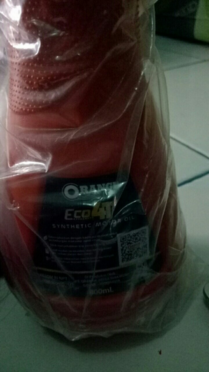 Oli 4t Mesin Sepeda Motor Orange Eco Wangi Asli 100% Murah 0,8 800 Ml L