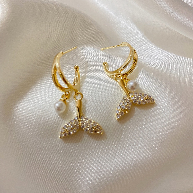 Anting Korea Mermaid Mutiara Pearl Cantik Aksesoris Fashion Wanita ANT99