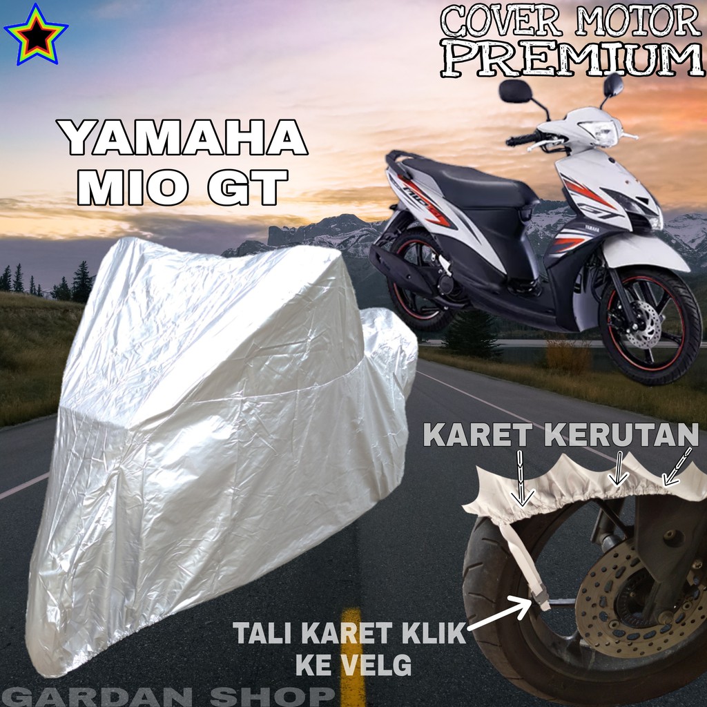 Sarung Motor YAMAHA MIO GT SILVER POLOS Body Cover Penutup Motor Mio Gt PREMIUM