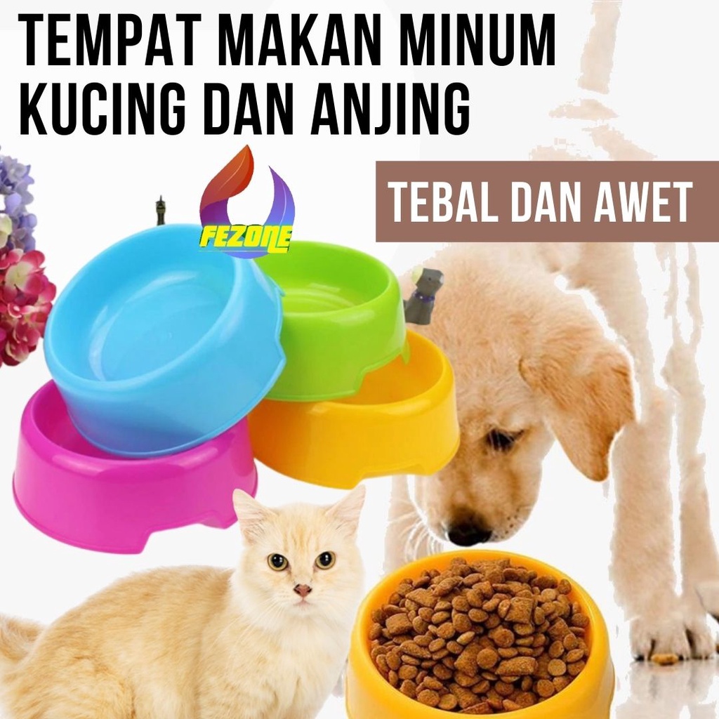 Tempat Makan Hewan Mangkok Kucing Anjing Kelinci FEZONE
