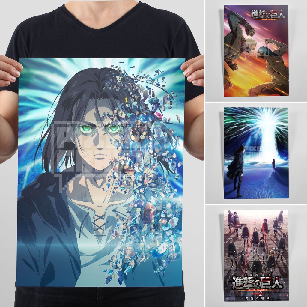 Poster Dinding Anime ATTACK ON TITANS / SHINGEKI NO KYOJIN Size - A3