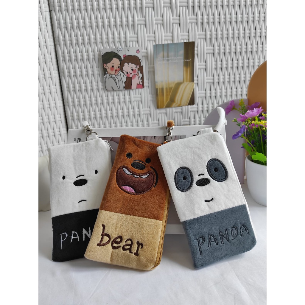 POUCH PANJANG WE BARE BEARS DOMPET KOIN KOTAK PENSIL GRIZZLY PANDA ICE BEAR PURSE