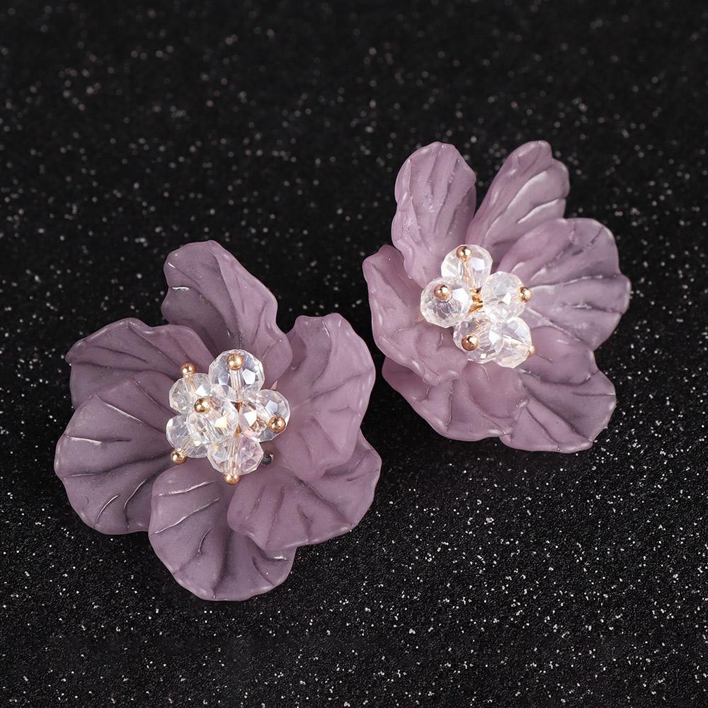 Preva Petals Anting Wanita Elegan Vintage Akrilik