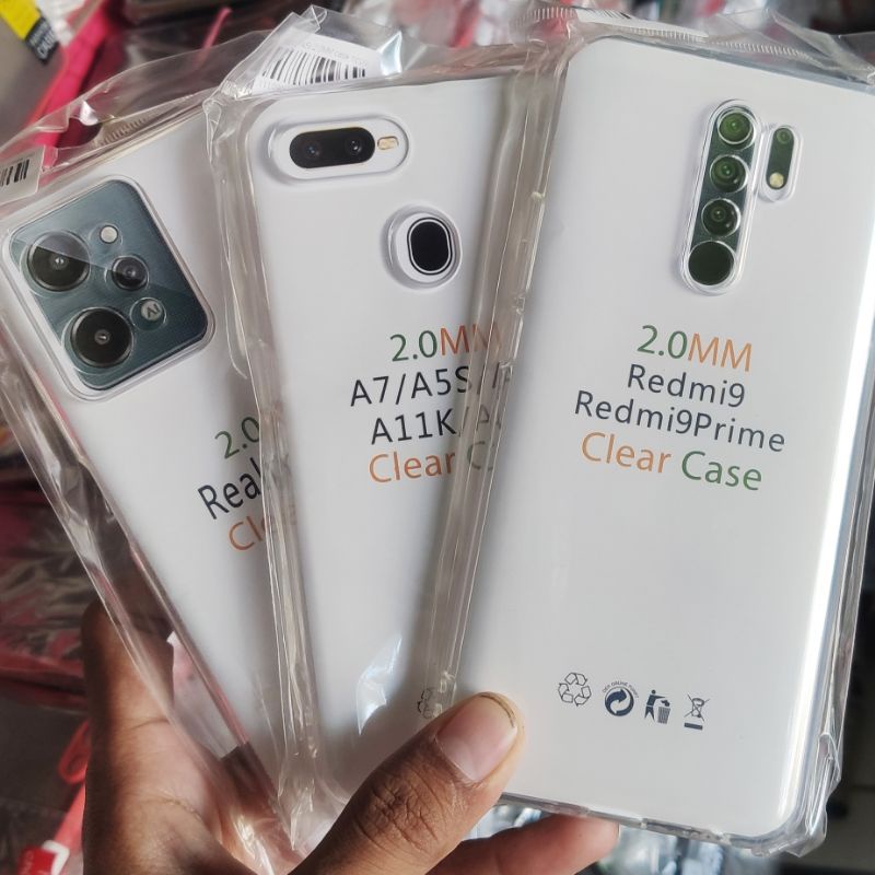 Case clear case bening TEBAL 2 mm Redmi 9 9A 9C 9T 10 12C note 5 5pro 7 7pro 8 9 10 10s 11 11pro pro Samsung A02 A03 core A12 M12 A13 4G A20 A30 A14 A32 A54 5G A7 2018