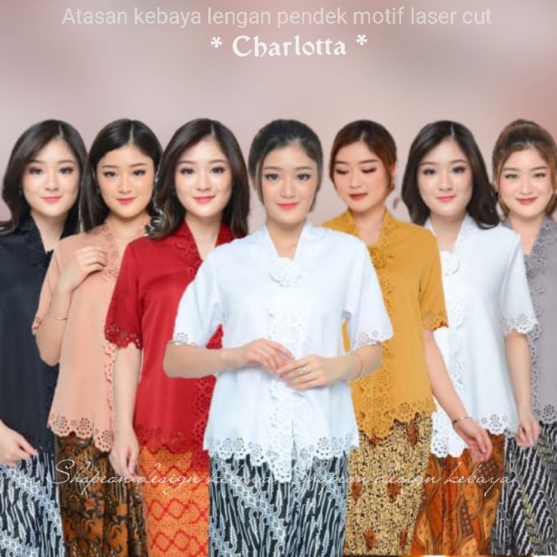 Atasan Kebaya Encim Modern Kebaya Wisuda/Pesta Charlotta