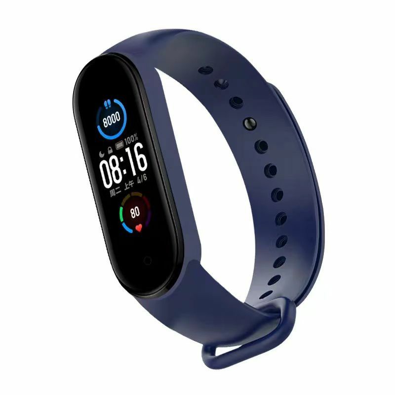 Strap Mi Band 3/4/5/6 Tali Pengganti Mi Band 3/4/5/6 Polos-GH#NAVY
