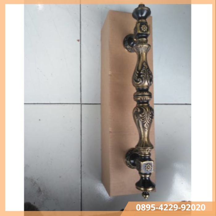 FURNITURE KUNINGAN HANDLE GAGANG PEGANGAN TARIKAN PINTU RUMAH KUPU TARUNG HOME INDUSTRI ANTIK KLASIK