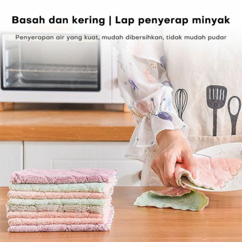 KAIN LAP DAPUR PIRING MEJA MICROFIBER ANTI MINYAK