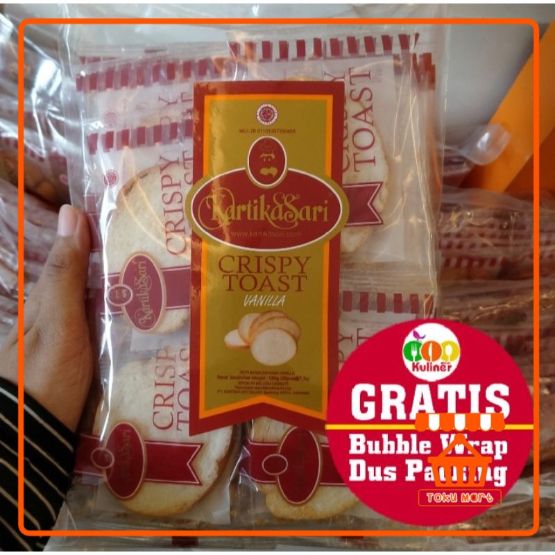 Kartika Sari - Crispy Toast VANILA Kemasan Plastik (PACKING AMAN) - Kartikasari Bandung Oleh Oleh Ba