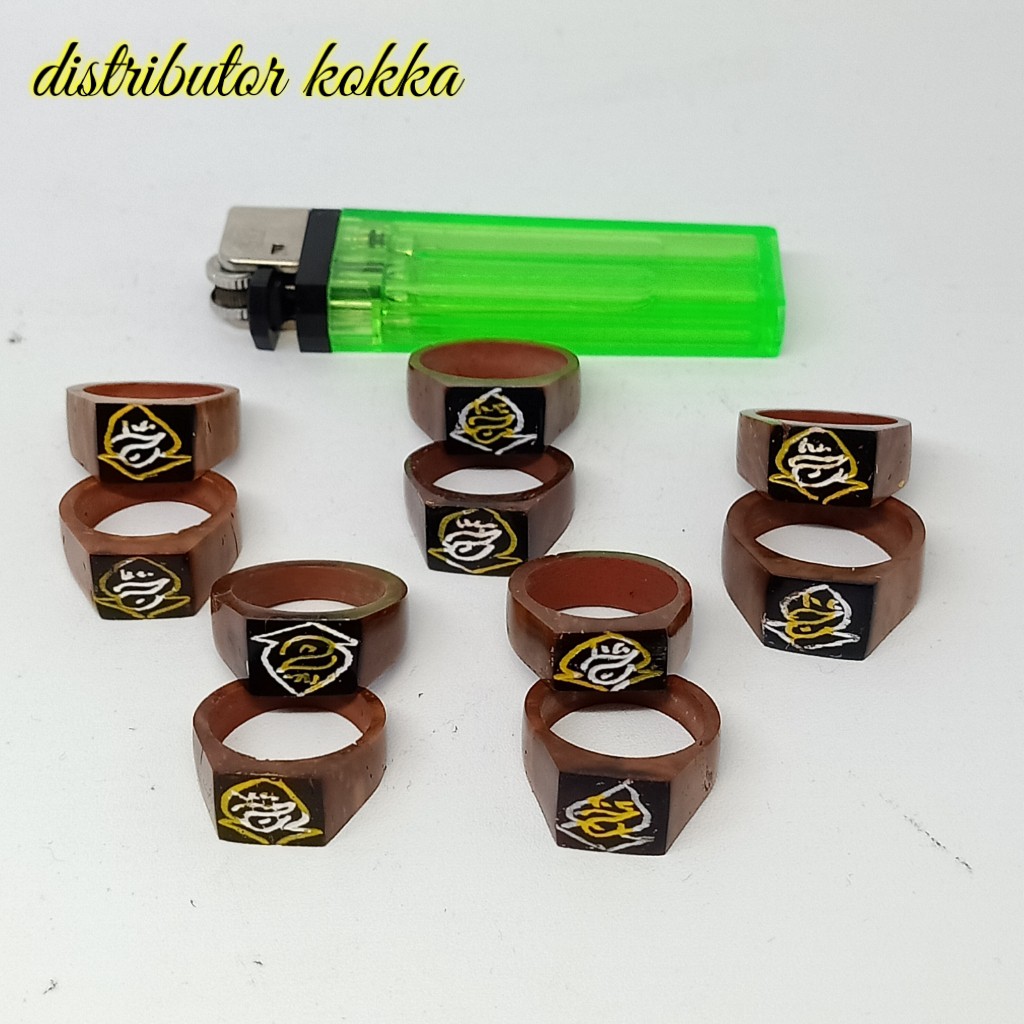 ( SUPER MURAH ) Paket hemat harga 10 pcs cincin kokka kaukah terompah coklat