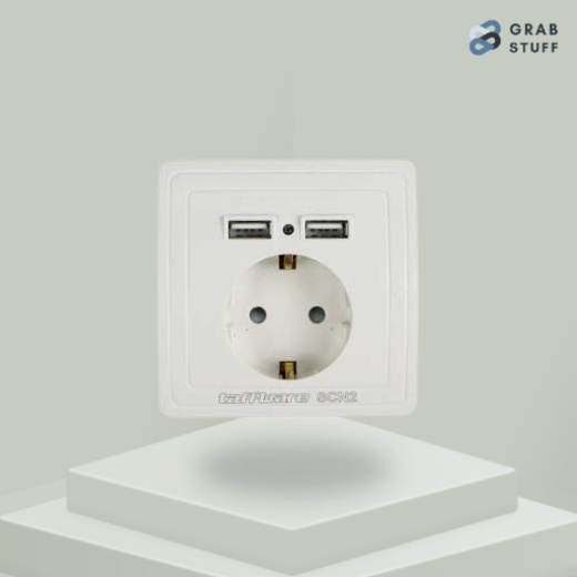 Stop Kontak Dinding EU Plug dengan 2 USB Port / Stop Kontak Dinding Usb Stop Kontak Dinding 2 Lubang Stop Stop Kontak Dinding Tanam  / Stop Kontak Usb Dinding Stop Kontak 2 usb Stop Kontak Murah Berkualitas Tinggi Aman Stop Kontak Dinding Tempel Praktris