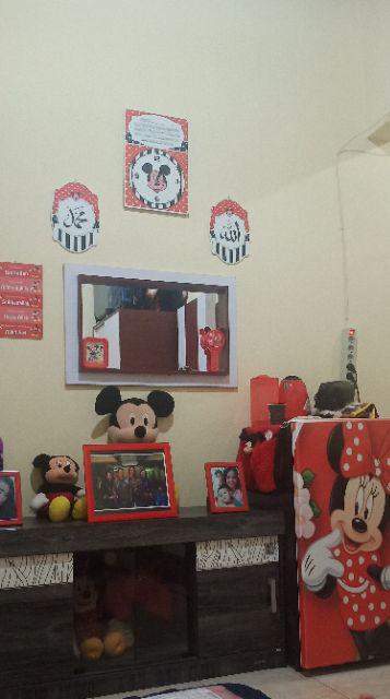 Jam Dinding Kaligrafi 1 Set Karakter Micky Mouse