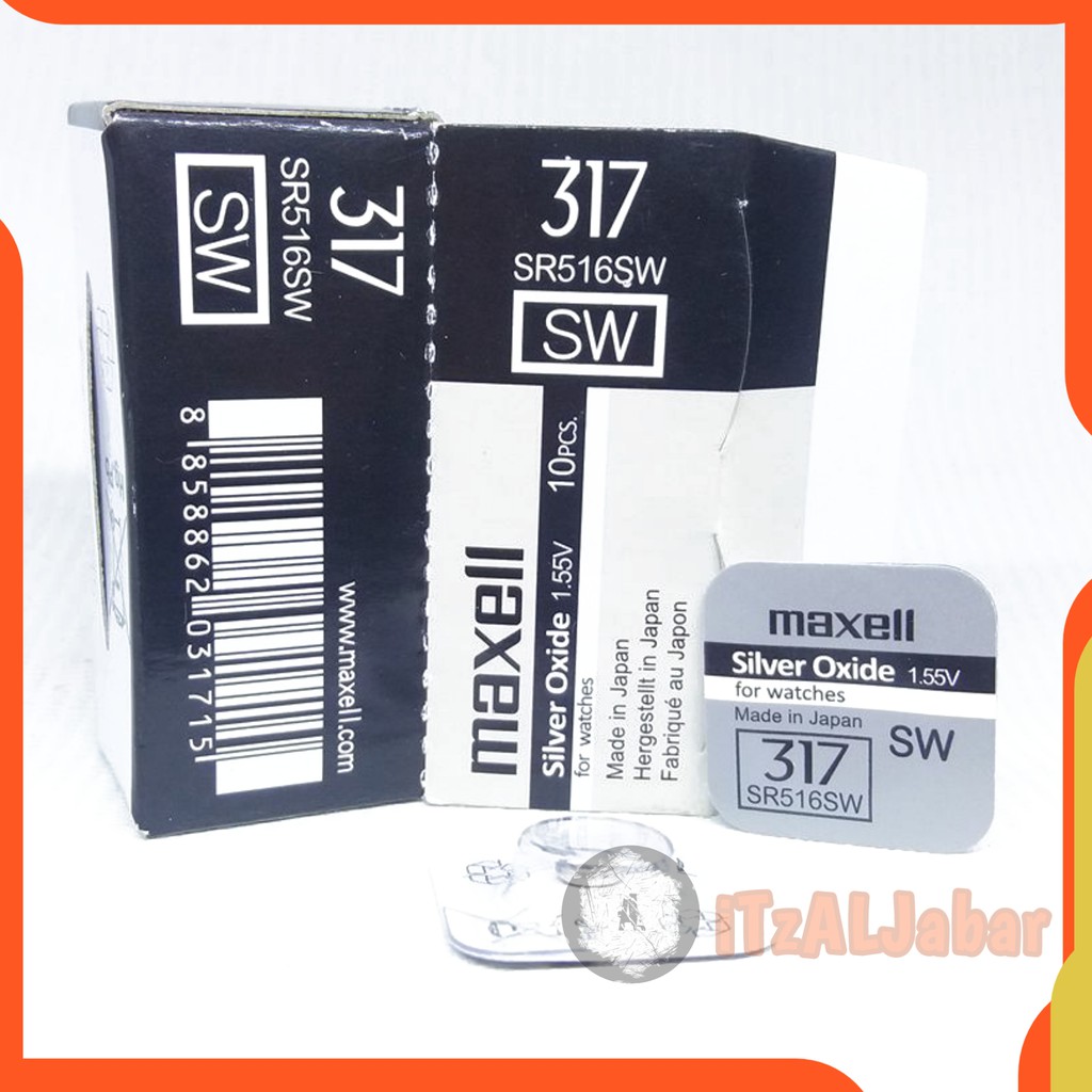 Baterai maxell 317 Batre maxell SR516SW Single pack Original