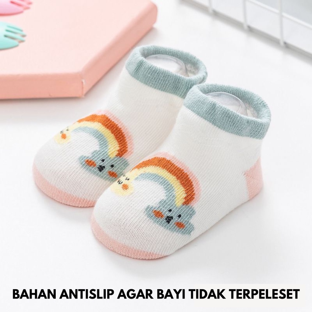 Either.id - Kaos Kaki Sepatu Bayi Gambar Awan Bahan Katun Breathable Nyaman Di Pakai Import-KKA005A