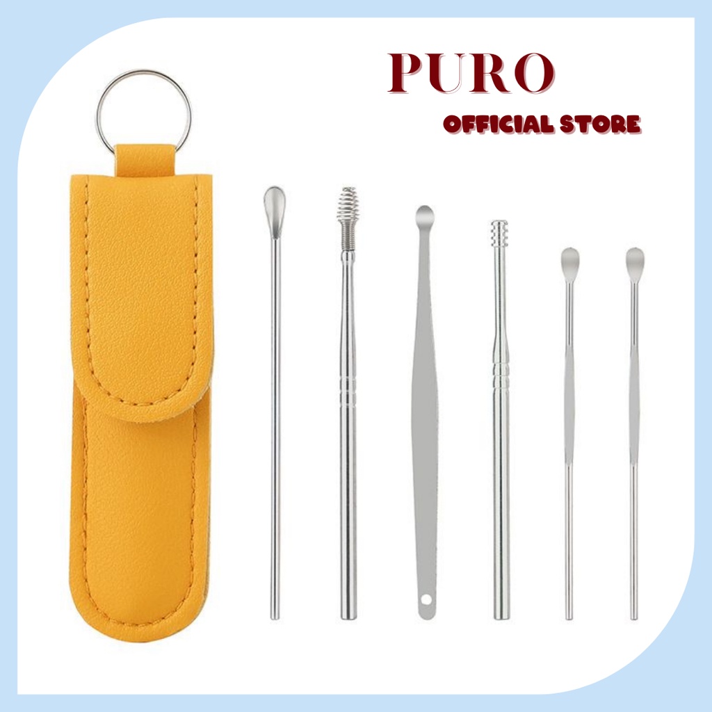 Set Korek Kuping stainless / Set Alat Pembersih Telinga Korek Kuping Ear Wax Picker