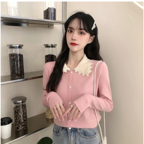 atasan RAJUT IMPORT rajut lengan panjang fashion korea style wanita 7510# IMPORT