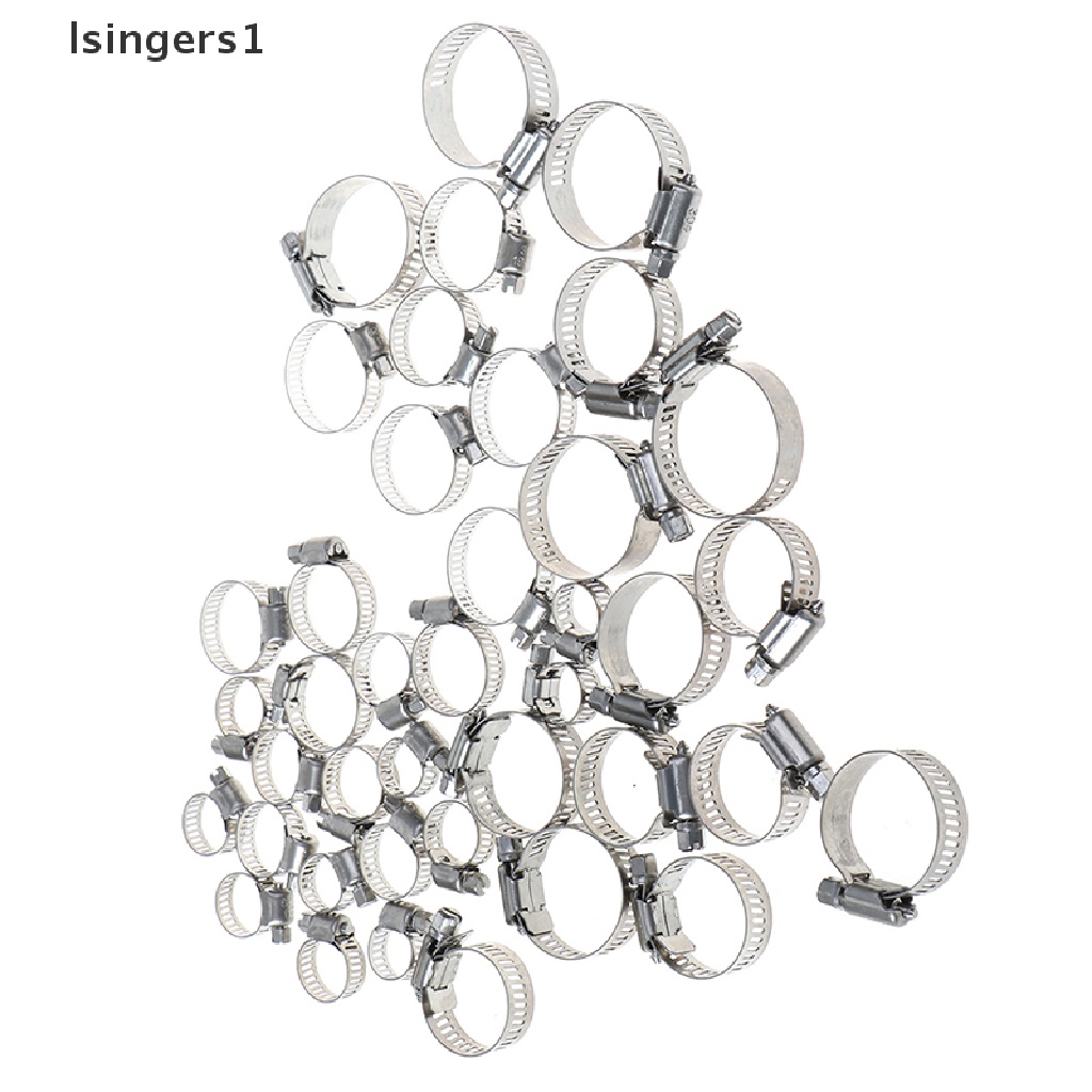 (lsingers1) 5pcs / set Klem Selang Bahan Bakar Bahan Stainless Steel 304