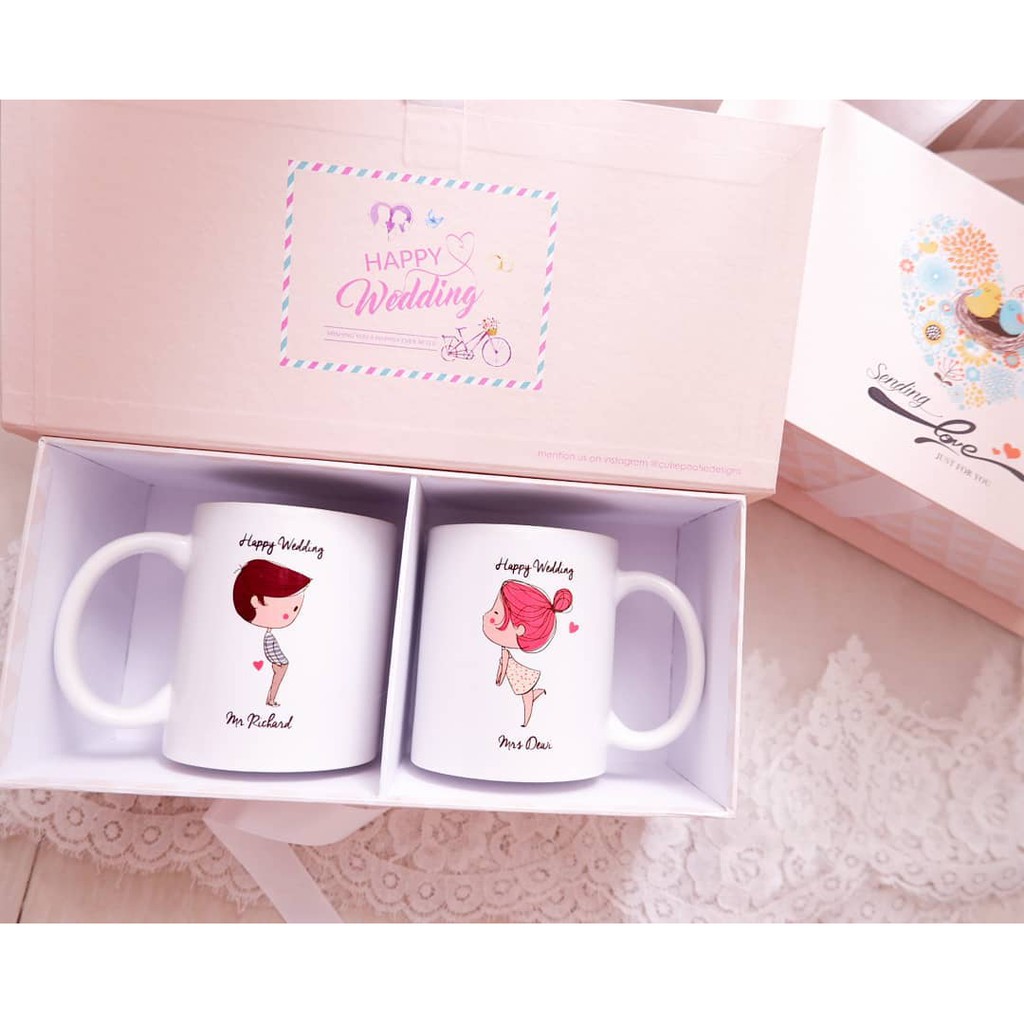 

Hadiah Wedding - Drawing kiss couple Custom Nama