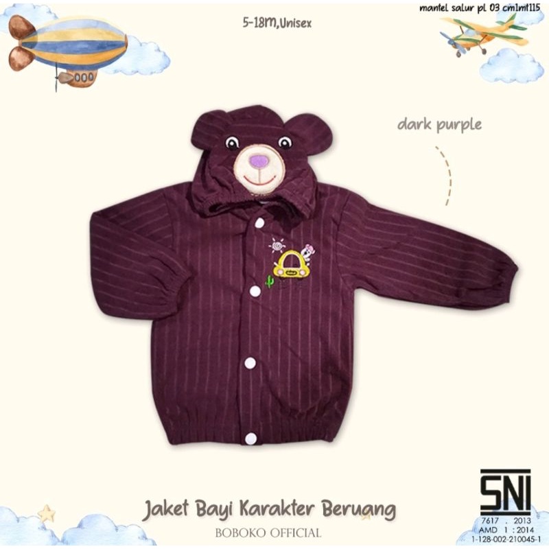 Jaket Motif COWOK  || Jaket Bayi || Cardigan Bayi || Boboko Salur || Jaket Anak UNISEX