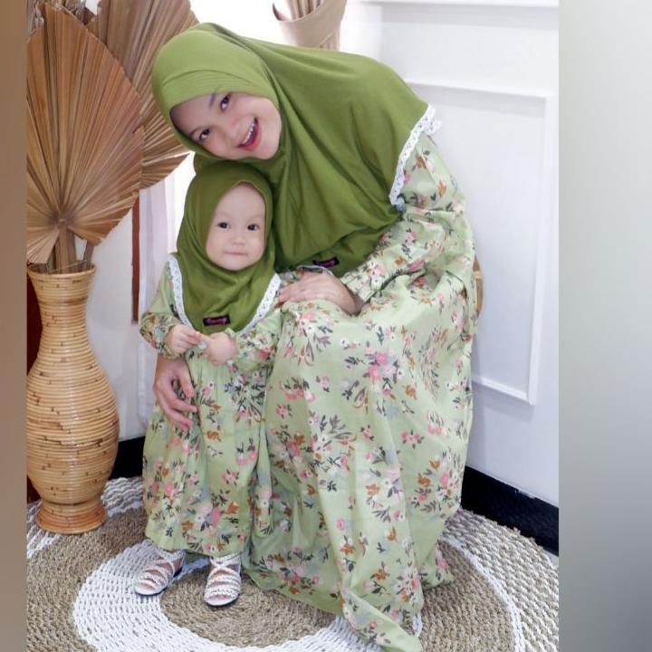 ♥IMPORT♥ Salsabilla Gamis Anak katun jepang baju muslim bayi perempuan couple ibu dan anak mom kid m