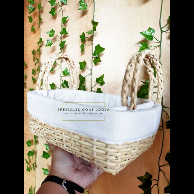 2pcs Keranjang Rotan Cantik/Keranjang aqua/Tas Toples Kue Kering