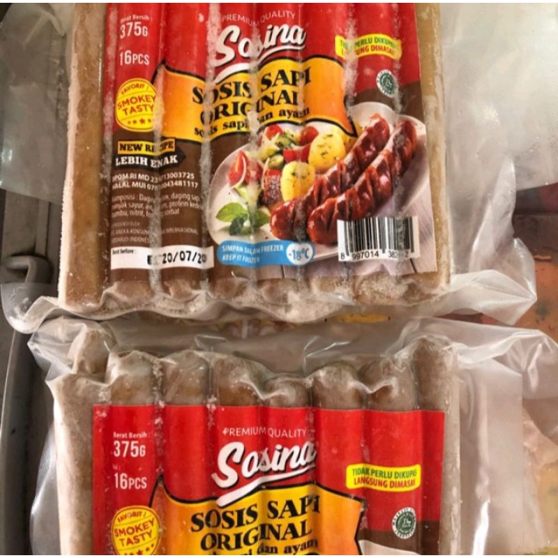 

Sosis Sapi Original SOSINA Star 375gr Isi 16