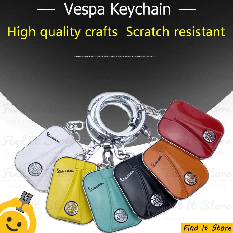 Gantungan Kunci Vespa Full Metal Keychain Keyring Piaggio Premium