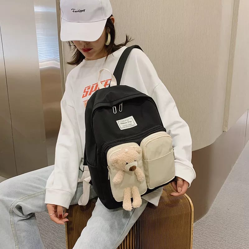 Diobrale - Tas Ransel Sekolah Anak Perempuan Remaja Backpack Populer Simple Terbaru Tas Punggung Elegan Ransel Fashion Korea Murah Kekinian
