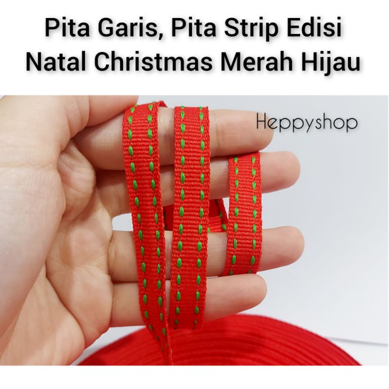 

Pita Garis, Pita Strip Edisi Natal Christmas Merah Hijau