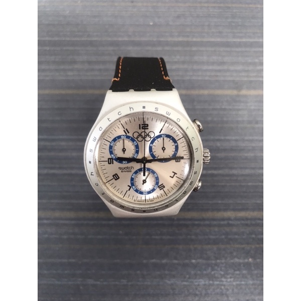 Bekas Second Preloved SWATCH Jam Tangan Pria Analog Original Fashion Chronograph Aluminum Limited Ed