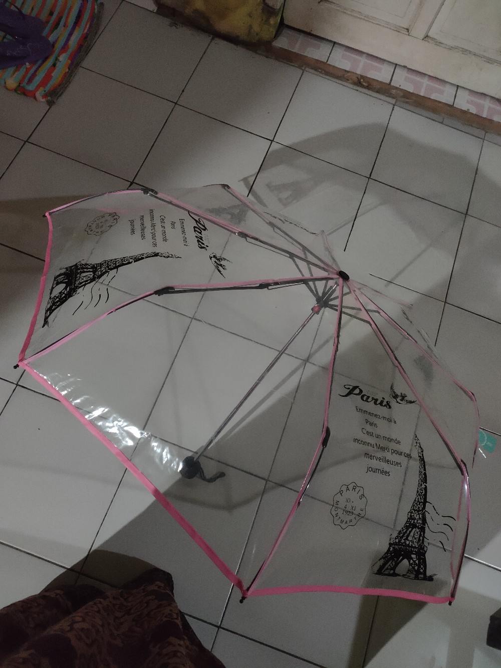 Payung Lipat 3 Transparan Paris - 23147