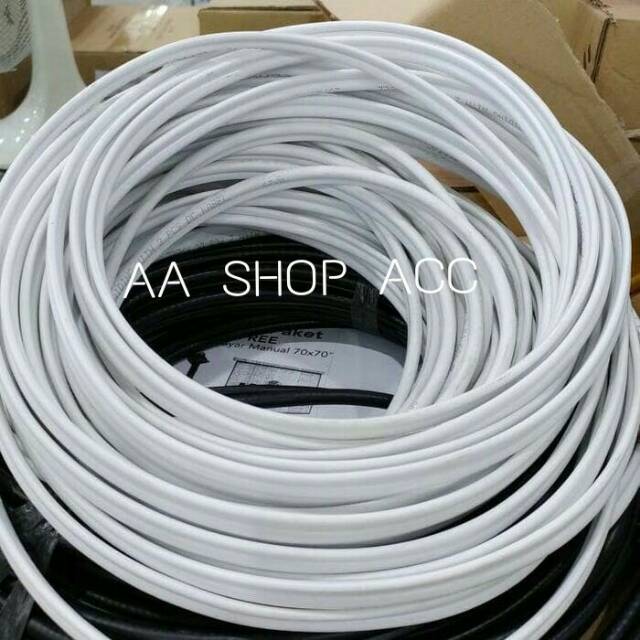 KABEL CCTV RG59+POWER 50 METER FULL TEMBAGA + KONEKTOR BNC + JACK DC POWER SIAP PAKAI