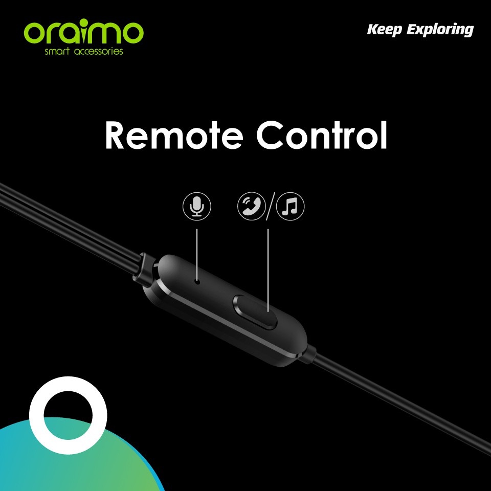 VROFFSTORE  Oraimo Earphone / Hands free dengan Mic Universal 3.5mm IOS/Android OEP-E23 OEP 23