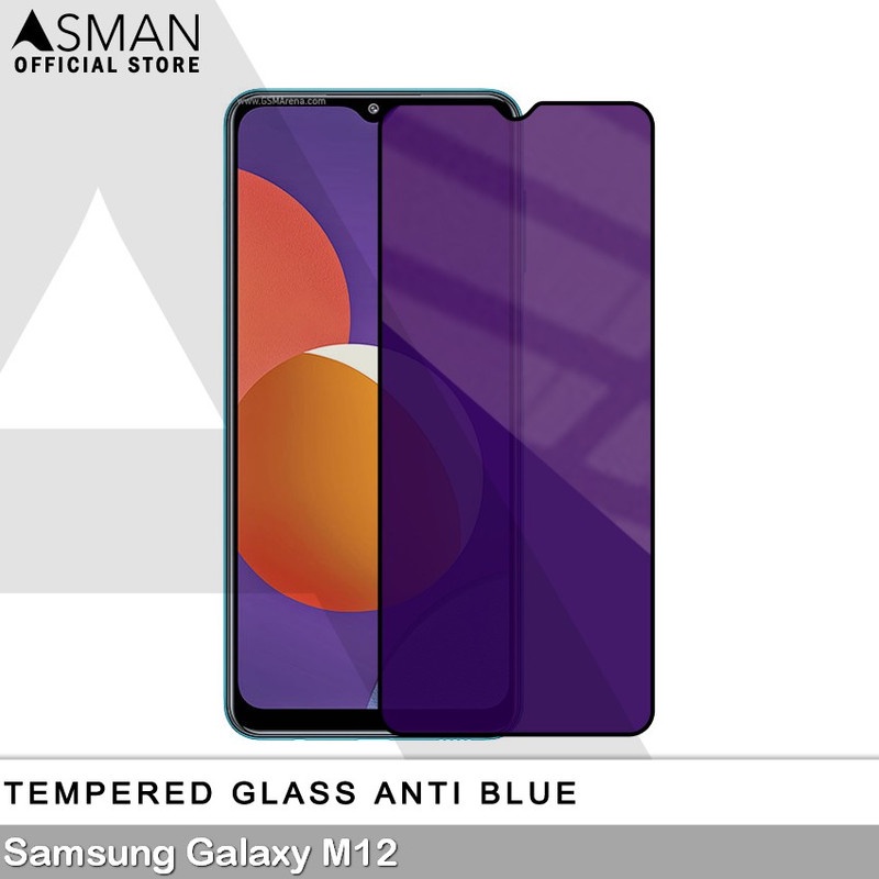 Tempered Glass Blue Light Full Lem Samsung Galaxy M12 Anti Radiasi Screen Protector