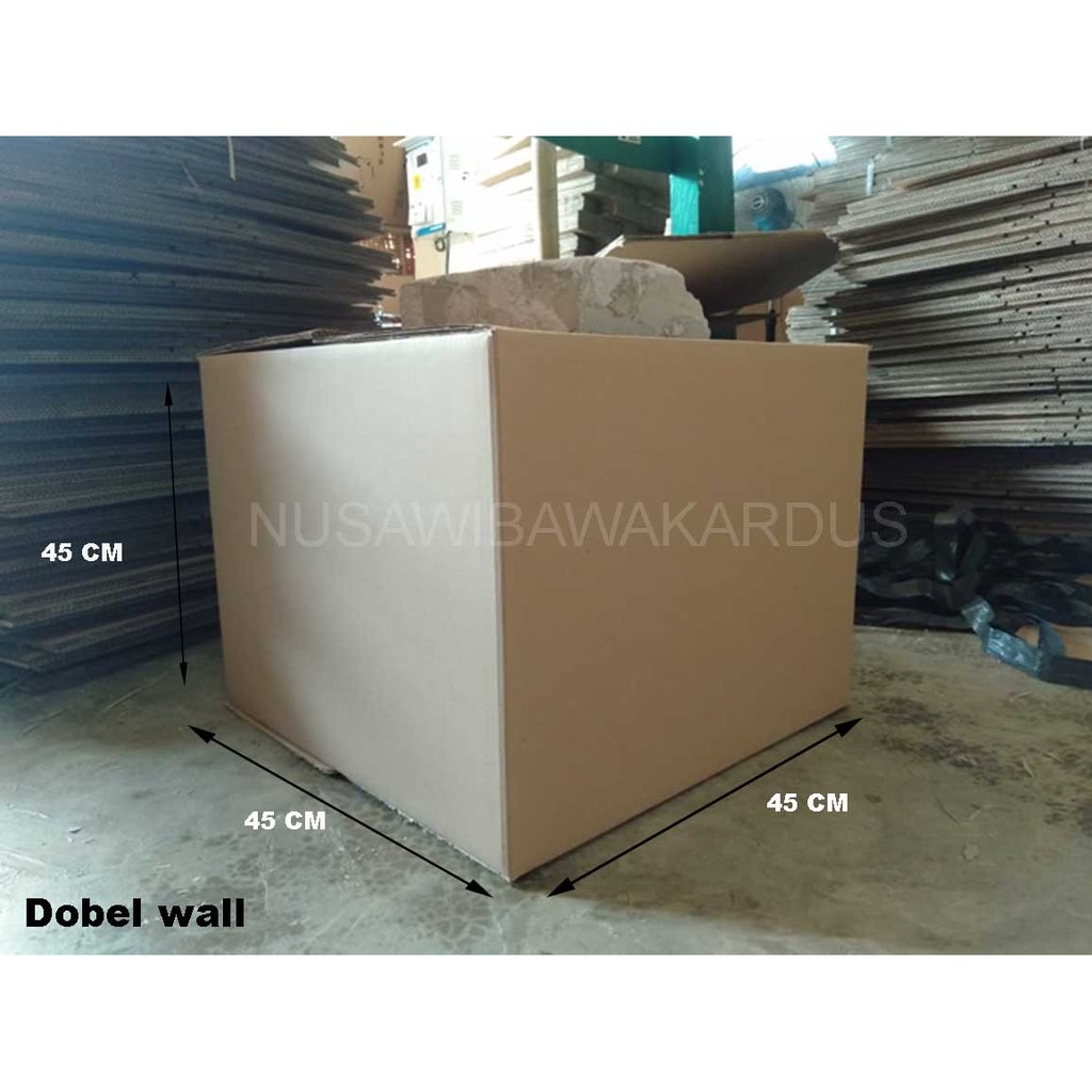 

kardus box packing 45x45x45cm double wall