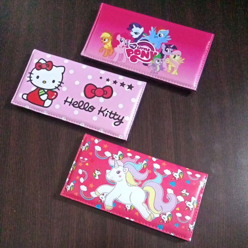 [AHLMN] Dompet anak perempuan, ukuran panjang bahan kulit PU dipadu nilon #dompet #dompetanak