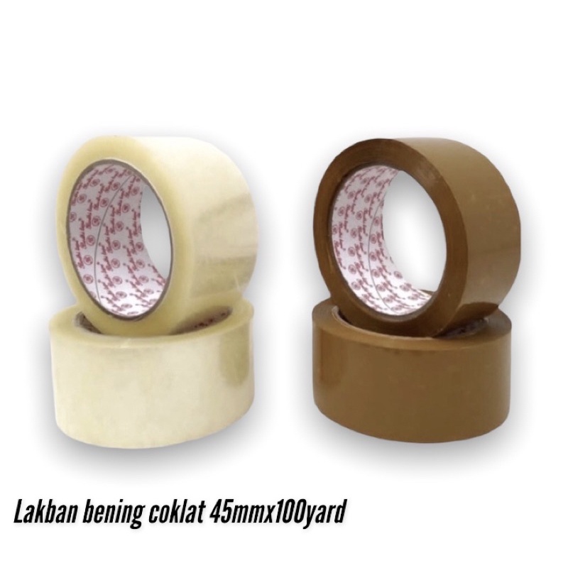 Lakban bening coklat 45mm 100yard bodhi tape