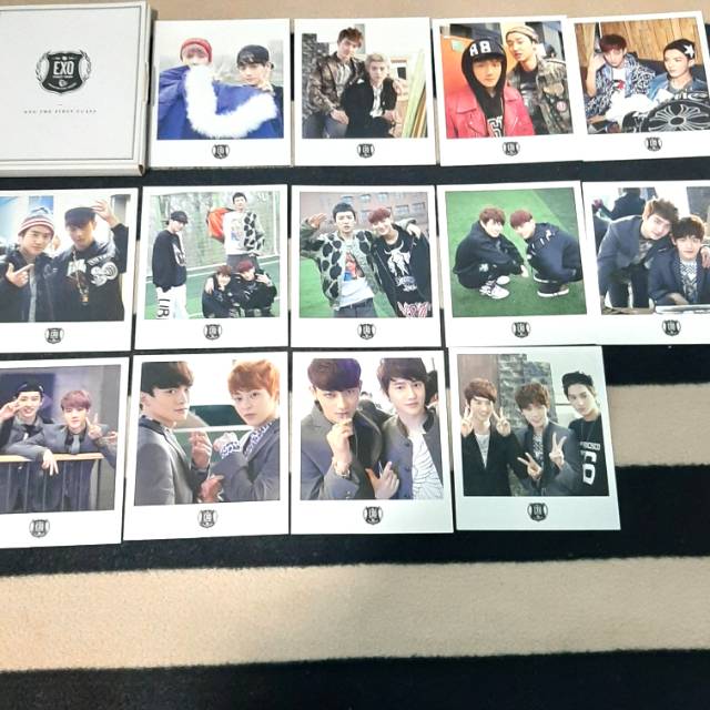 [Pt.1] [SHARING VERY RARE] EXO Polaroid Official from EXO THE FIRST CLASS WOLF XOXO Album Era