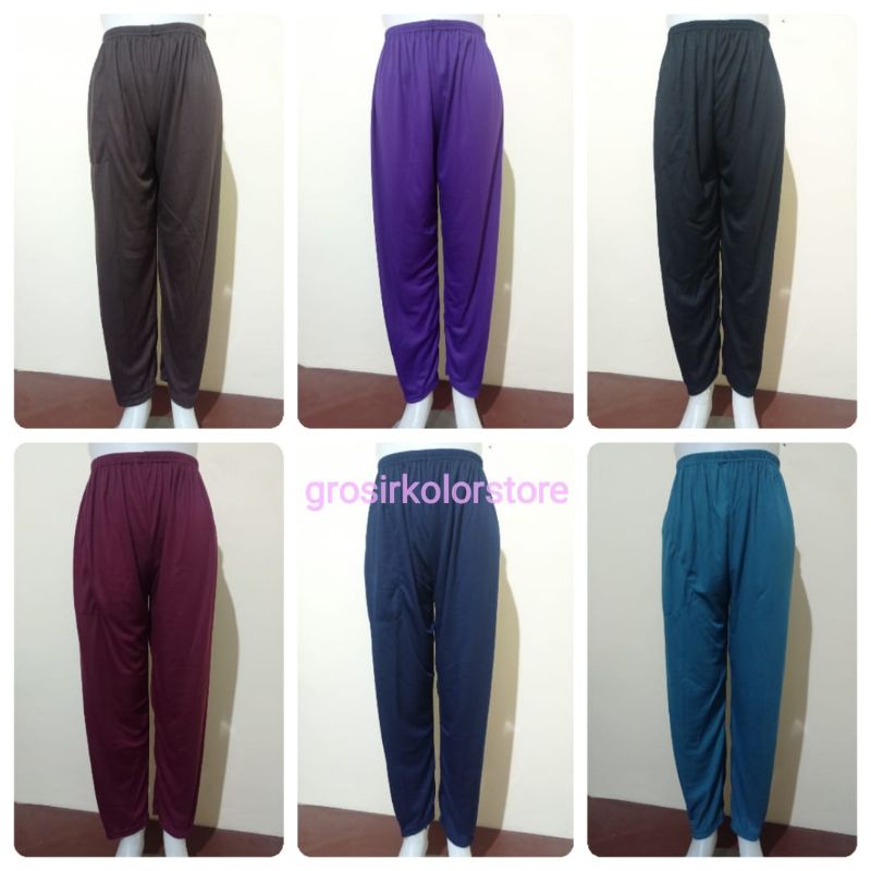 Celana Legging Wanita Jumbo Bahan Kaos Melar Nyaman Model Los